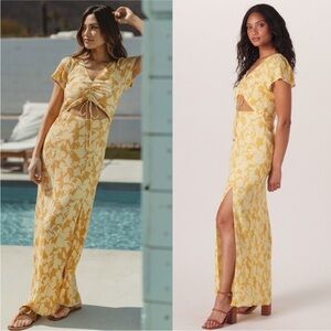 NWOT The Normal Brand Ezra Crepe Cinch Dress Sz S